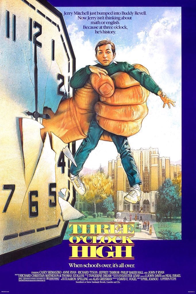 FilmNewsNos's tweet photo. 🎬MOVIE HISTORY: 36 years ago today, October 9, 1987, the movie ‘Three O’Clock High’ opened in theaters!

#CaseySiemaszko #RichardTyson #AnneRyan #StaceyGlick #JonathanWise #PhilipBakerHall #JohnPRyan #TheronRead #LizaMorrow #CaitlinOHeaney #AliceNunn #PaulFeig #YeardleySmith https://t.co/MwaatcmnVa