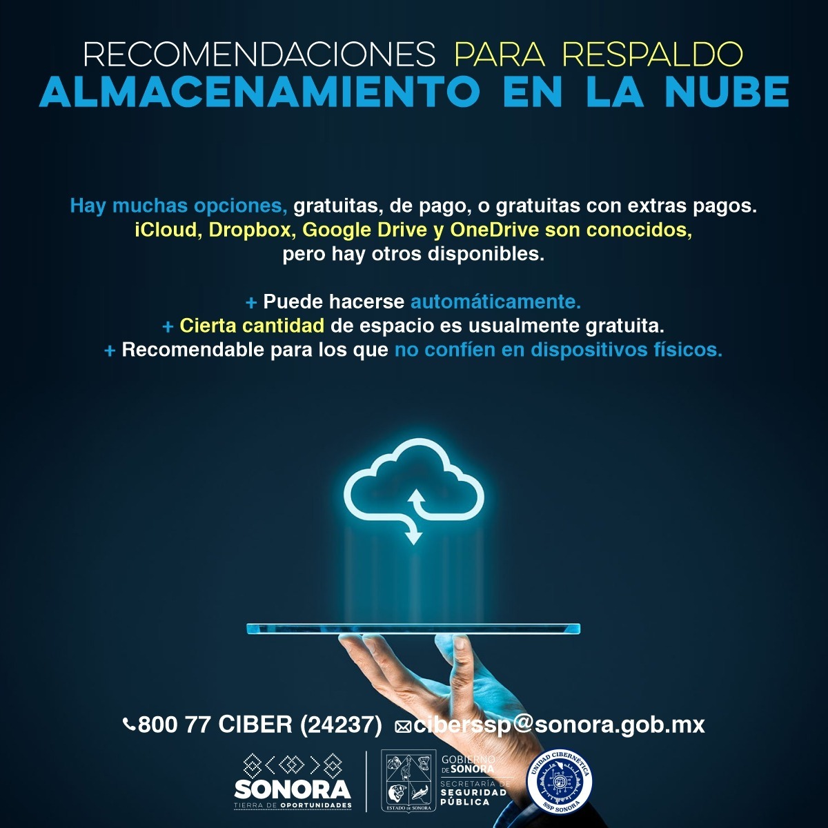 cibersonora's tweet image. 🔔RECORDATORIO 🔔

Hoy es #BackUpMonday te recomendamos proteger tu información.

#CiberSeguridadSonora 
#InternetSeguro 
#ciberseguridad
