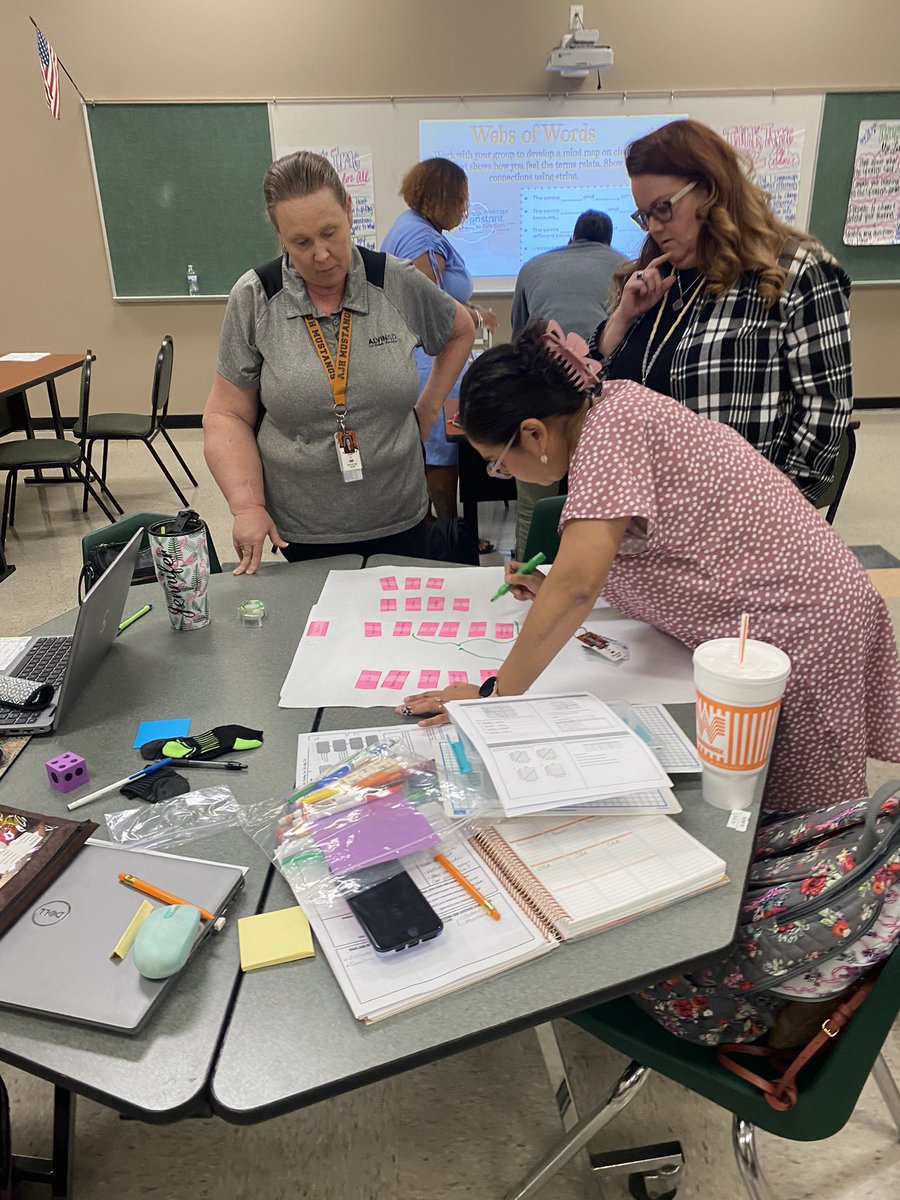 edhardig's tweet photo. 8th grade math teachers showing what an @AlvinISD Mathematician looks like! #flexibility #reasoning #makingconnections @AlvinISD_Math https://t.co/Cu0ZeBn5qs