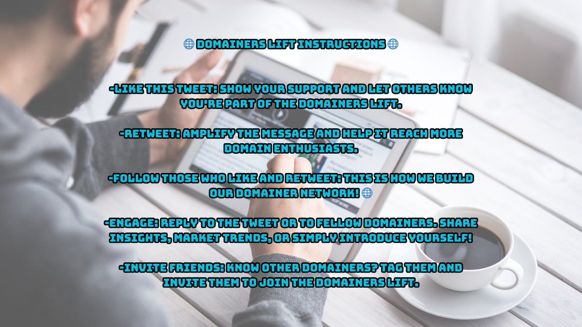 Happy Monday, #DomainCommunity! 🌐🚀

It's time for a new #DomainersLift! 

Let's give a warm shoutout to some fellow domainers:

🔹 <a href="/elrhalmi_yassin/">EL Rhalmi YASSINE</a>
🔹 @CleprCOM
🔹 <a href="/Digitalancer/">Digitalancer</a>
🔹 <a href="/artistic_touch3/">Farman Elahi</a>
🔹 <a href="/domainui/">DomainUi</a>
🔹 <a href="/sandeephalemani/">Sandeep Halemani</a>
🔹 <a href="/legiblebrands/">Legible Brands</a>
🔹 <a href="/summitlondonuk/">@summitlondonuk</a>
🔹