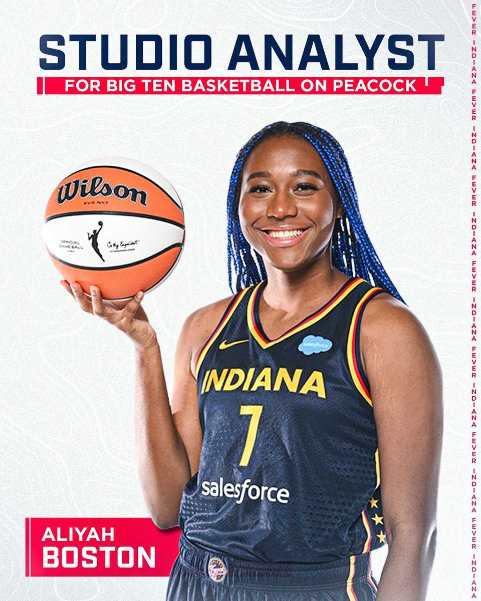 congratulations to Aliyah Boston on being named a studio analyst for <a href="/NBCSports/">NBC Sports</a>' Big Ten Women's Basketball coverage this season on Peacock. 🤩