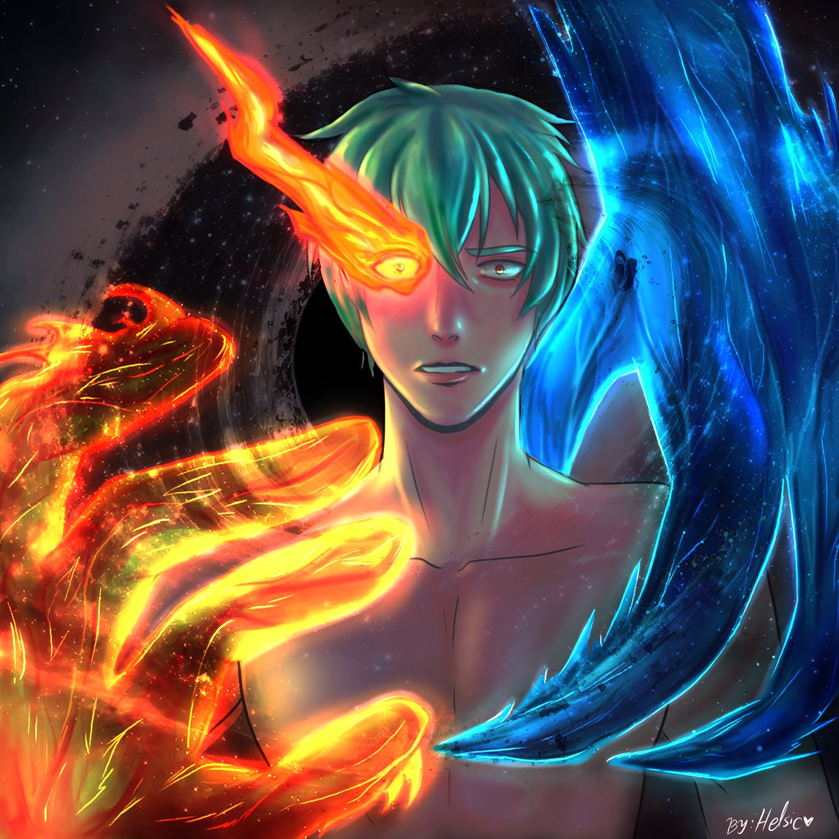 #KOFtober day 10, Verse saga.
It's also Shun'ei's birthday~ I did this inspired by Shun'ei special story in #KOFXV, can you recognize the scene?

#シュンエイ生誕祭2023 #シュンエイ生誕祭 #KOF #KOFXV #Shunei #シュンエイ #瞬影