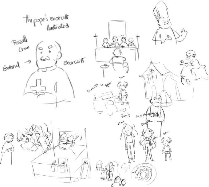 Drawing and explaining the story of a  horror movie for my chat so they don't get scared  :v 