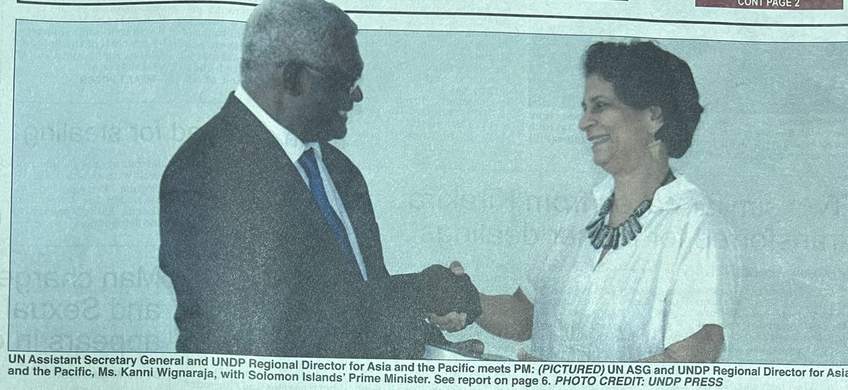 Mozammel1967's tweet photo. UN ASG & HPM 🇸🇧reaffirmed commitment to strengthen peace & reconciliation, electoral support, promote #LocalGovernance & #AreaBasedDevelopment to support successful #LDC graduation @kanniwignaraja @TuyaLive @UNDP_Solomons https://t.co/7AfAZNKtrD
