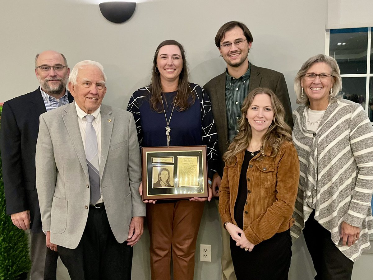 WarrenGolfND's tweet photo. Standin’ in the Hall of Fame.

Our Assistant Golf Professional, Katie Sharp, was inducted into the Indiana High School Golf Hall of Fame during the Indiana Golf All-State banquet.

We couldn’t be more proud to count Katie as part of our Warren family!

#GoIrish https://t.co/3mPmYvd0wA
