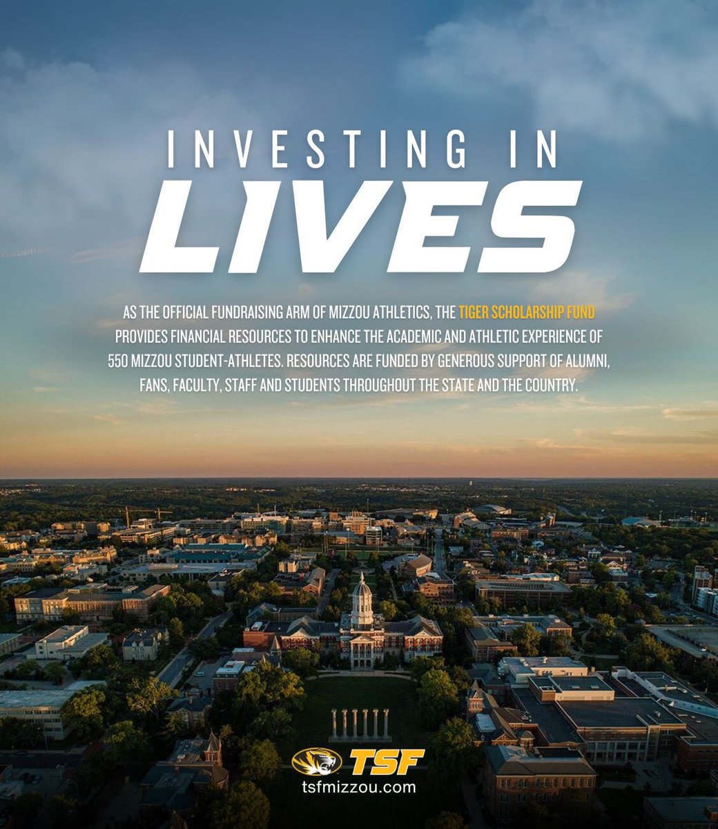 Each year,generous supporters of the TSF make a direct impact on the lives of Mizzou students-athletes.Your gift to TSF is an investment in the advancement of Mizzou athletics Consider investing in the lives of present and future Tigers by giving at tsfmizzou.com today