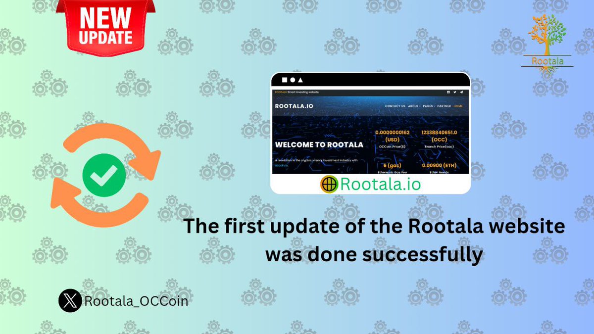 Rootala.Website
Updated
9-Oct-2024
Version 0.0.2

✅ -price of OCCoin
✅ -Txn Hash
✅ -UI

🌎 rootala.io 
🌎 occoin.io

#rootala
#OCCoin