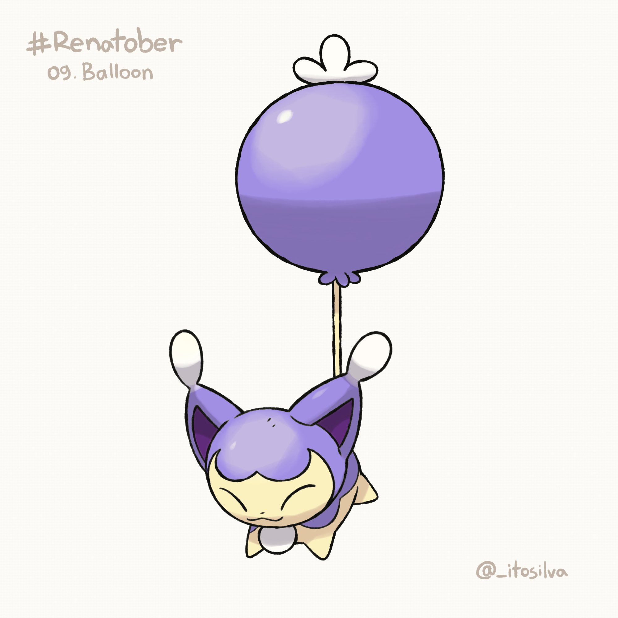 Shiny Pikachu (flying purple balloons) 