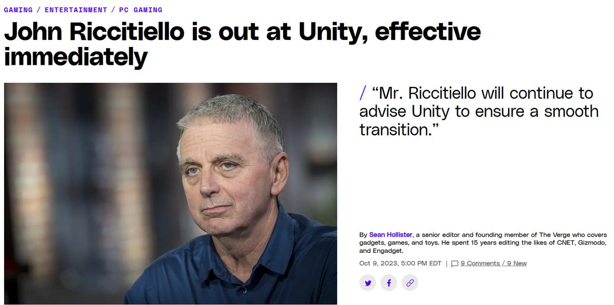 MaxKriegerVG's tweet photo. re: unity/john riccitiello news

hm. hmm. hmmmmmmmmmm. https://t.co/09eLB7r83i