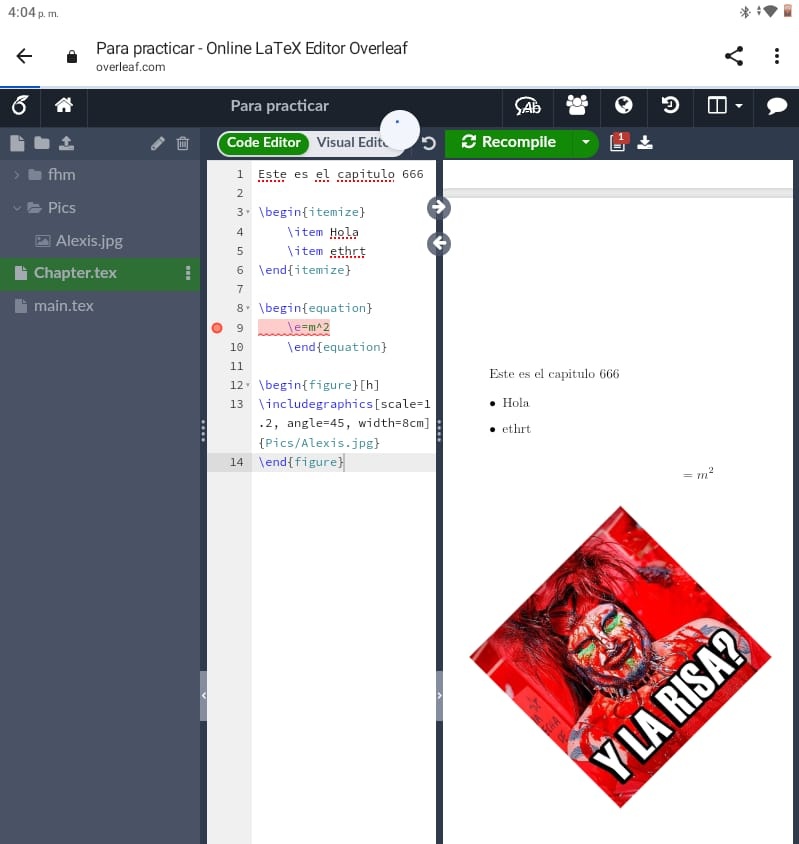 EduOrtegaIbarra's tweet image. Pues nada, ya soy hacker. Ya sé programar con #LaTex #Overleaf. 

Use el meme de @AlexisMvgler :)