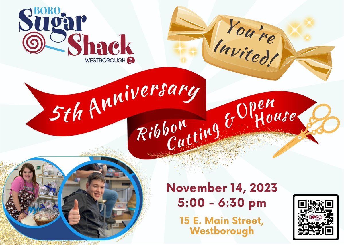 It's time to CELEBRATE! We are having an anniversary  &amp; we wouldn't be here without you! Special Thanks to our wonderful &amp; supportive customers &amp; community!
Attend our Anniversary Ribbon Cutting-November 14th 5-6:30pm - enjoy samples, visit with staff &amp; see what's new <a href="/BoroSugar/">BORO SUGAR SHACK</a>