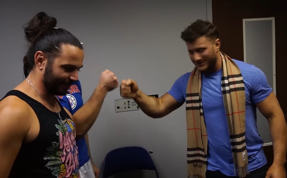 NoContxtNJ's tweet photo. Are the @youngbucks and @The_MJF brochachos? https://t.co/lbaA2ljdie