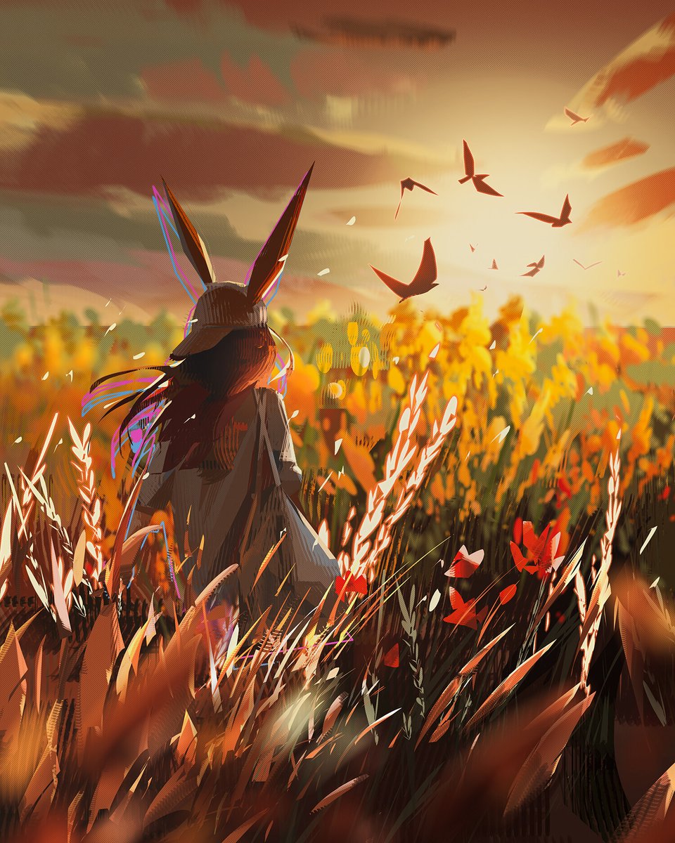 「Bunny Girl - Golden Fields series by Don」|IAMAGのイラスト