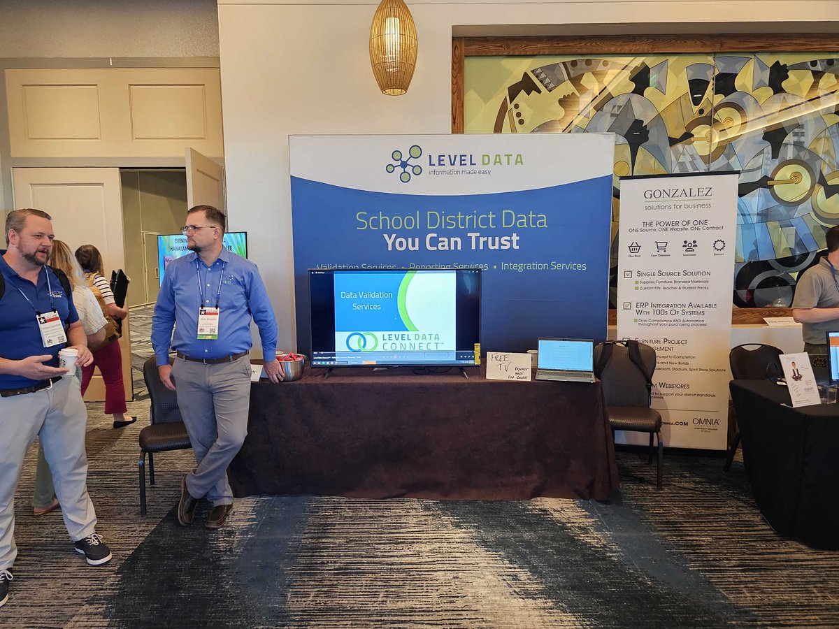 Level_Data's tweet photo. We're thrilled to kick off the 2023 Texas Skyward User Group Conference in Round Rock, TX! If you're nearby, come on over to the Level Data booth and greet our team members, Ken Momrik and Cole Hayward. Let's talk about how we can streamline your Skyward data management in Texas. https://t.co/ngoGTAlslq