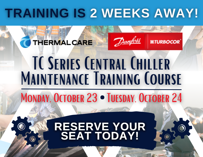 thermalcare1's tweet image. 📅 MARK YOUR CALENDARS! 📅 Our training course is 2 WEEKS AWAY! We will discuss servicing &amp;amp; maintaining TC Series Central #IndustrialChillers with #Turbocor compressors on Monday (10/23) &amp;amp; Tuesday (10/24). To #register for the event, visit: thermalcare.com/technical-trai… #processcooling