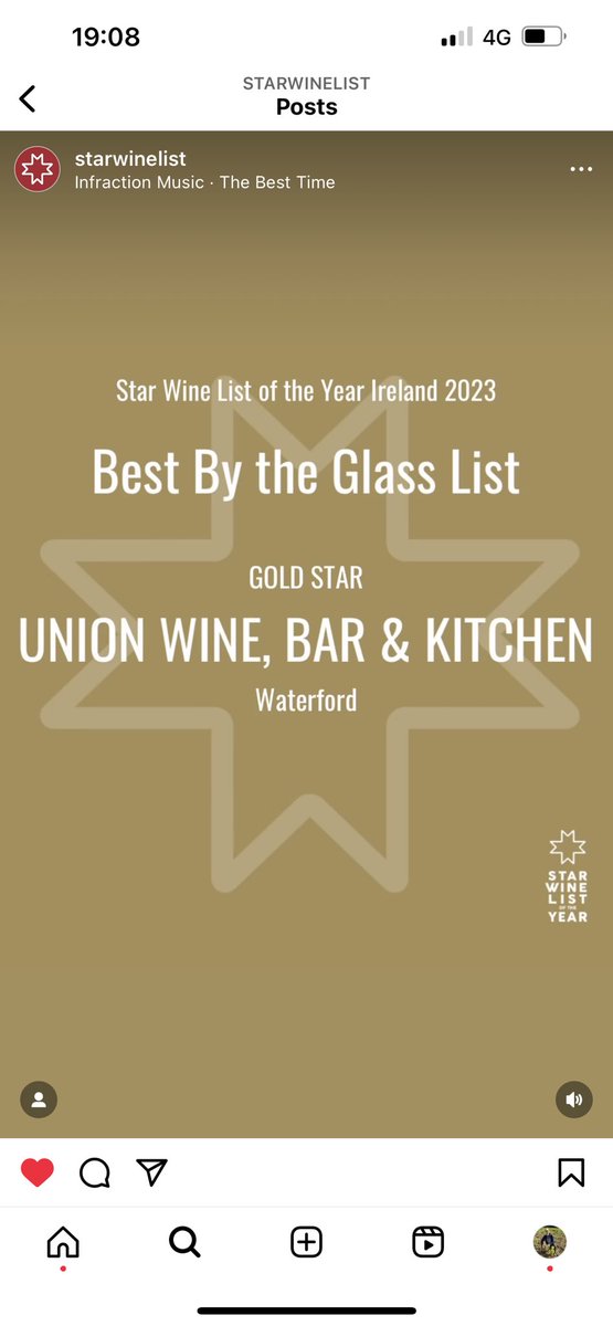 Delighted to see this award going to Waterford. Morgan and Stephen really have put the city on the wine map. A wonderful achievement <a href="/UNioNWaterford/">UNioN</a> <a href="/StarWineList/">Star Wine List</a>