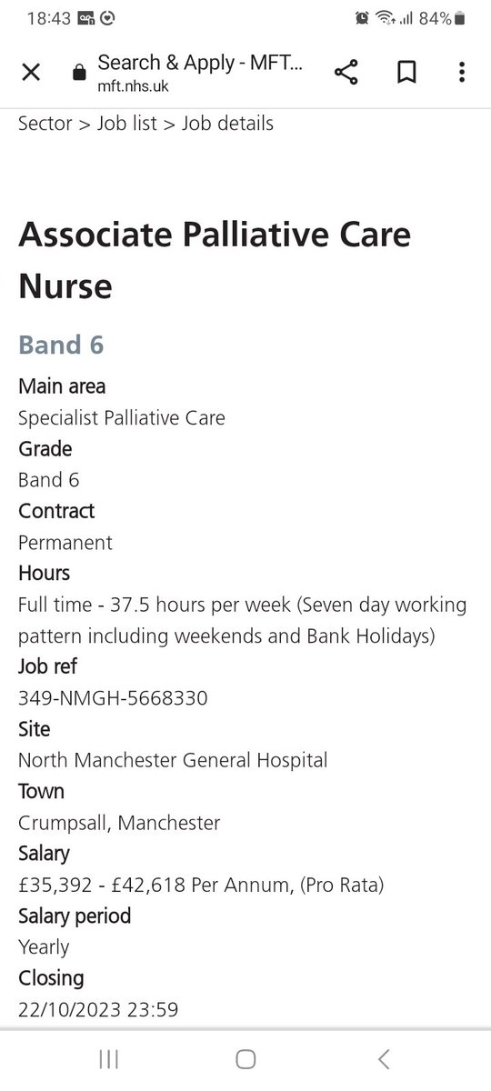 Great opportunity to join the SPCT at NMGH. mft.nhs.uk/careers/search…