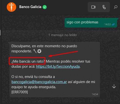 JosemaCuenca's tweet photo. @BancoGalicia todo bien fiera! tranca, tomate una birra y después lo vemos! Total no se me acreditó la biyuya en la cuenta, no prob titán! Yo te banco. WTF! https://t.co/XS6DpryrO3
