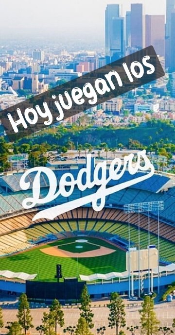 Es de mi agrado informarles que HOY JUEGA LOS DODGERS.
 #LetsgoDodgers #HereToThePlay