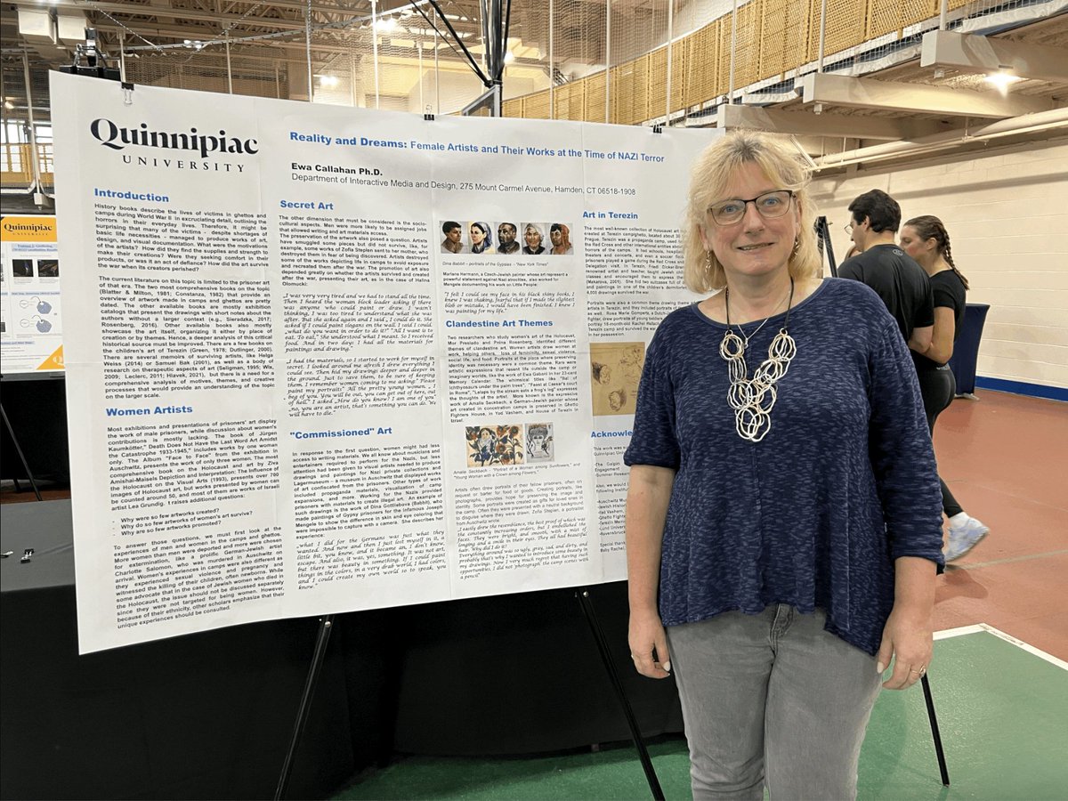 QUSchoolofComm's tweet photo. QUSOC representing at the student and faculty research/creative work expo during Bobcat Weekend!  Ewa Callahan, John Powers, and Molly Yanity are just some of our many faculty delivering experiential learning opportunities to our students. Thank you all for taking the time! https://t.co/gh6TWzS5Ed