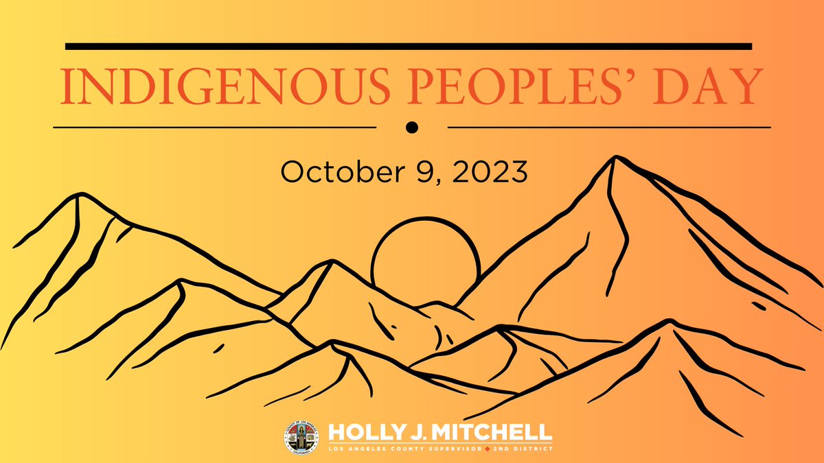 LA County has the largest native population of any county nationwide. In honor of Indigenous Peoples' Day, join us in uplifting the original inhabitants of this land and making a conscious effort to learn from the injustices Indigenous people have faced. (1/2)