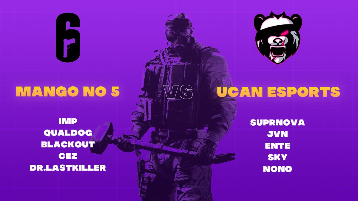 hypeENT_'s tweet photo. hypeENT Tournament | #RainbowSixSiege
🔴https://t.co/Eh9bkKD2jz
⏰21:00 CEST
#MangoNo5 🆚 @UcanEsports
🎙️@dieanic & @ai_raigeki
🎥@V0IGHTr6
#hypeENT https://t.co/qFBQraTm5R
