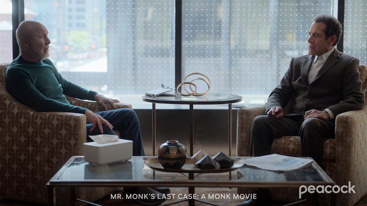 peacock's tweet photo. Adrian Monk is back on the case!

Mr. Monk's Last Case: A #Monk Movie streams Dec 8, only on Peacock. https://t.co/YYRhM8oyAe