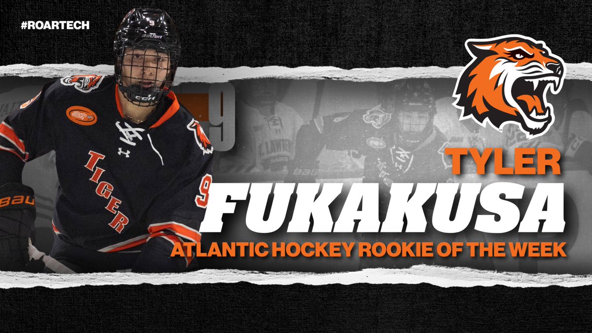 AWARD | Fukakusa named <a href="/Atlantic_Hockey/">Atlantic Hockey America</a> Rookie of the Week #RoarTech - brnw.ch/21wDlQ4