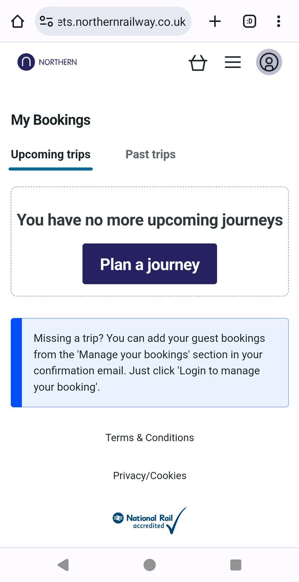 Lovely <a href="/northernassist/">NORTHERN 🚆</a>, I've tried following these 'Missing a trip?' instructions several times, but without success. I'm double-booked (my error, not a system one) on a train at 06:43 tomorrow, so getting a little anxious. Any advice on a next step?