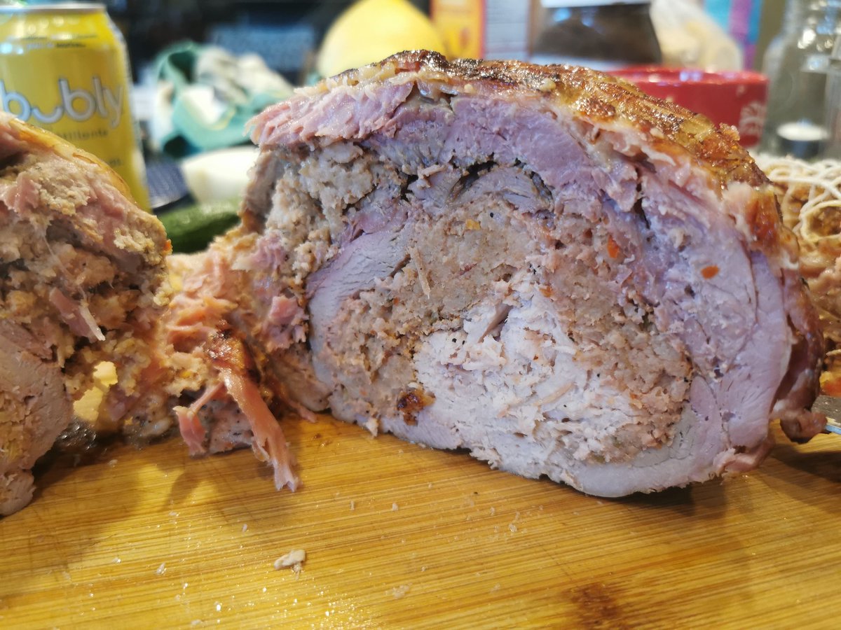 Happy Canadian Thanksgiving. Our family had a bacon wrapped Turducken!!