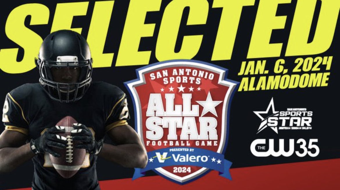 Honored to be selected for the San Antonio All Star game for team Black!
<a href="/CCHSSATX/">CCHS Athletics</a> <a href="/CoachTMarciano/">Tony Marciano</a> <a href="/willgoodloe/">Dr. William Goodloe</a>