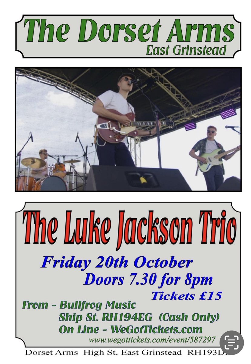 GrinnyPass's tweet photo. Luke has toured with Jools Holland and Amy Wadge. Tickets are a steal at £15 each.  Only a few left so grab them quick, especially if you are in the East Grinstead/Sussex area! https://t.co/vnkWHu9b3F