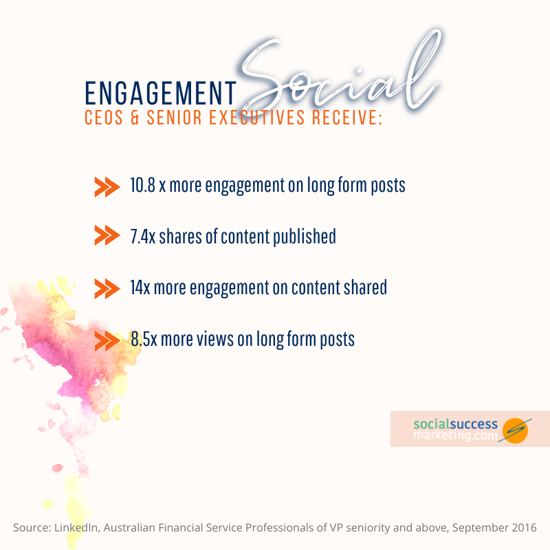 Social media isn't just for fun and selfies! 😊

CEOs, take note: Maximize it to amplify your brand and increase engagement. 

Learn all the essential strategies to success with this in-depth guide.  ⤵ 
🔎 socialsuccessmarketing.com/social-ceo-why…

#socialCEO
#socialsellingB2B
#SMMTips