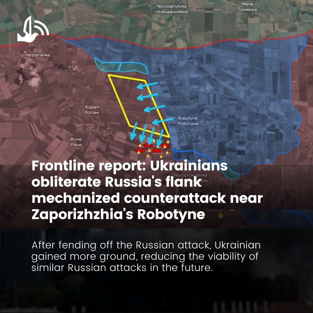 EuromaidanPress's tweet image. In the Tokmak direction near Zaporizhzhia's Novoprokopivka, Ukrainian forces successfully fend off a critical Russian flank advance, gaining more ground and reducing the viability of similar Russian attacks in the future. 

euromaidanpress.com/2023/10/09/fro…