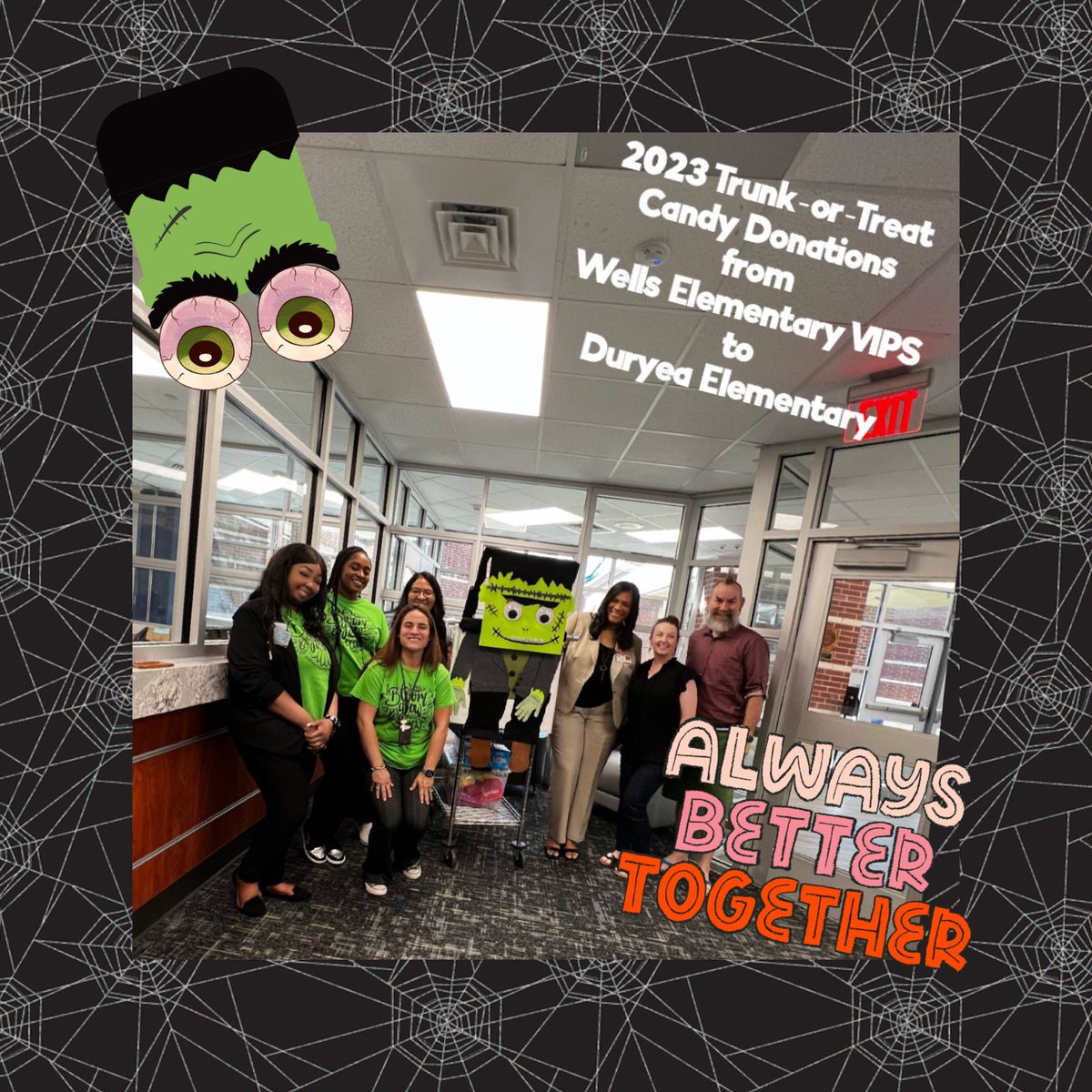 @Barwill71 @CyFairCFisher @CFISDWells @duryeaschool Wells Elementary VIPS donated loads of candy today and we sure do hope that our friends at Duryea Elementary have a frightfully fun Trunk-or-Treat event on October 13th! 🧟‍♂️👻🎃🍫🍬 #BetterTogether #cfisdwellsvips #wellsvips