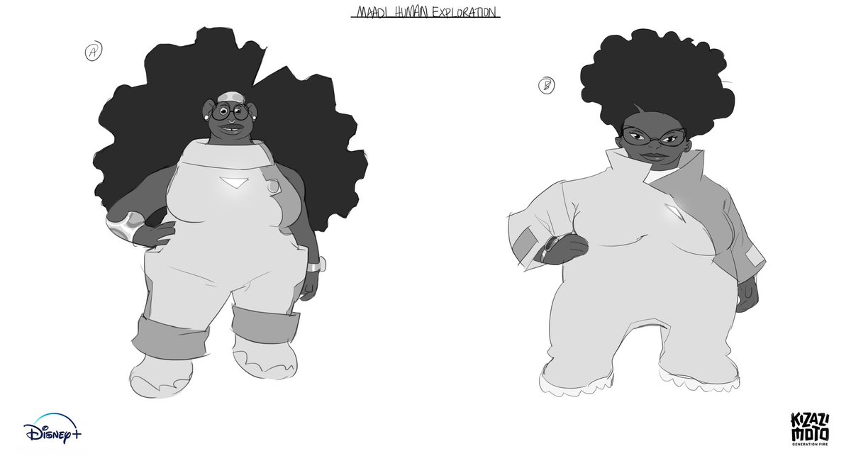 More stuff from You Give Me Heart from Kizazi Moto on @disneyplus
Here are some early explorations of the character, Maadi. Human version
Art direction by Lesego and Naddya
All works and rights owned by Disney
#kizazimoto #characterdesign #african #conceptart #animation