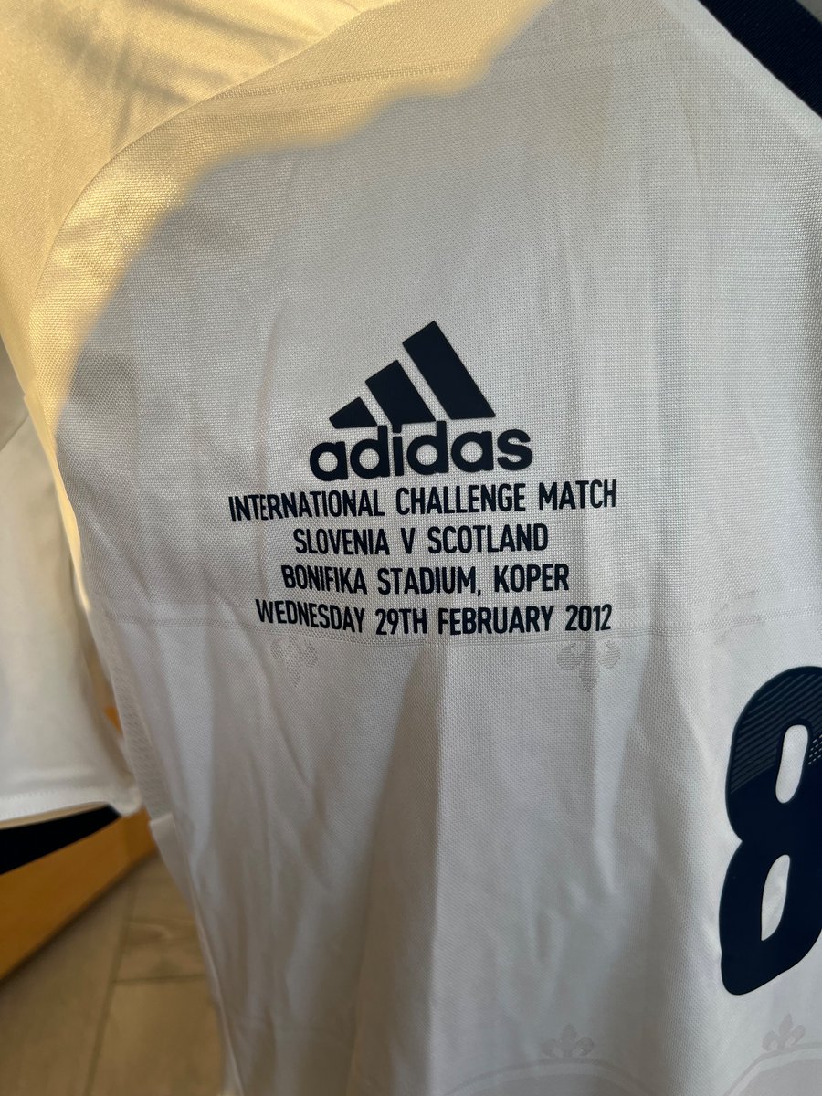 MatchwornStrip's tweet image. Match Issue spare from Scotland’s 1-1 draw with Slovenia in February 2012