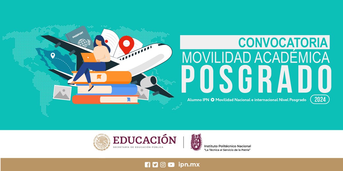 ipnmcit's tweet photo. 🟤 El @IPN_MX a través de la @IPN_DRI convoca a las personas estudiantes de nivel #Posgrado en el #IPN a participar en el Programa de Movilidad Académica de Nivel Posgrado (#ProMAP) para el periodo 2024. 🧳 🛫 📚 👩‍🔬

ℹ️ Más información en: https://t.co/ewzxoyzrQq https://t.co/AAYRKgi38u