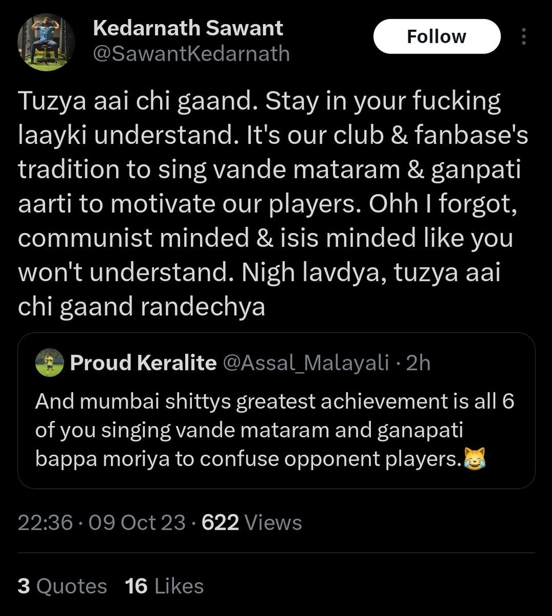 Charlie_d_q_2's tweet photo. Oil Boys are planning to chant Hanuman Chalisa against Al Hilal.
I'm wondering about their fan boy Faisal Sheikh, how will he respond.
๐๐๐ https://t.co/WaS75sjtTA
