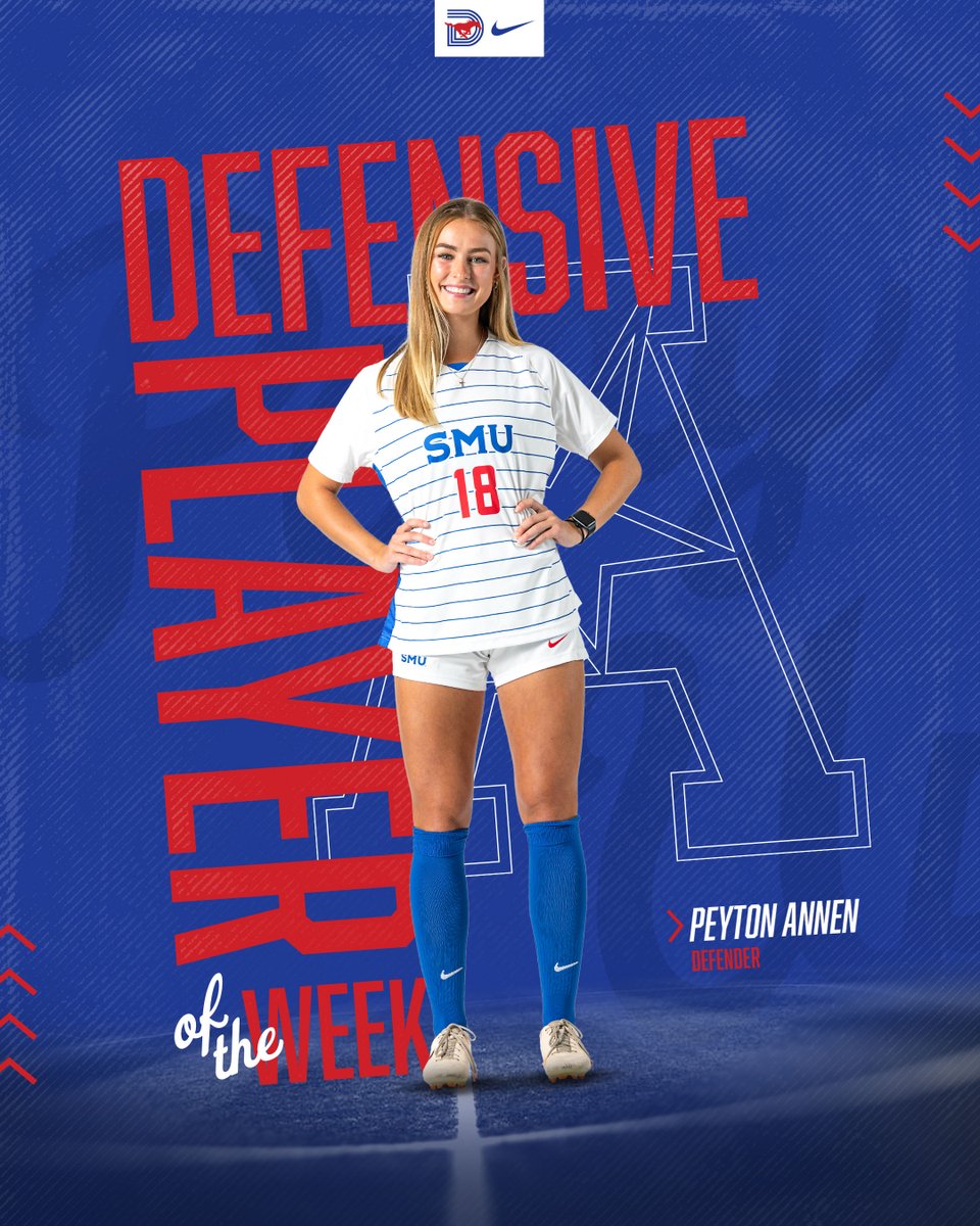 𝗧𝘄𝗶𝗰𝗲 𝗶𝘀 𝗡𝗶𝗰𝗲!

Peyton Annen earns her second AAC Defensive Player of the Week award of the season 🔗bit.ly/3LUsk4R

#PonyUpDallas