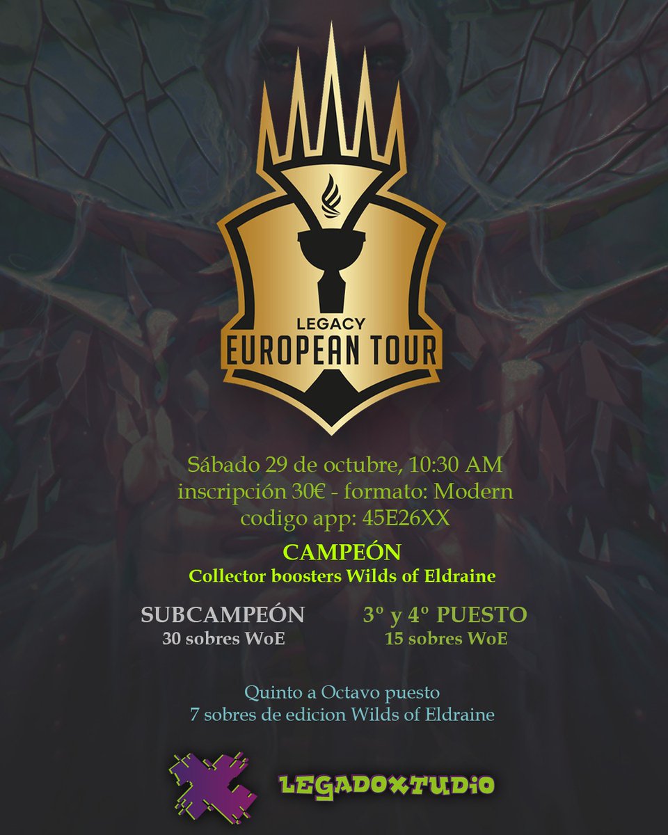 Os esperamos en la tienda el día Domingo 29 a las 10:30H para celebrar un Qualifier.
PD: En el cartel pone Sábado pero es en domingo.