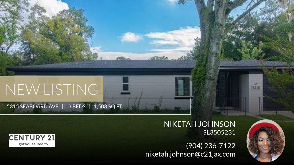 JohnsonNiketah's tweet photo. 📍 New Listing 📍 Take a look at this fantastic new property that just hit the market located at 5315 Seaboard Ave in Jacksonville. Reach out here or at (904) 236-7122 for more information!

Listed by Shaddiff Williams -Real... https://t.co/Dmp5UCzb9B https://t.co/p8LYya0nQw