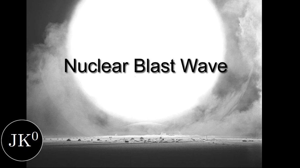new video: "Size of a nuclear blast" is about G.I. Taylor and how to find the radius of a blast wave using dimensional analysis to model the first nuclear explosion. Includes a shout-out to my friend @Dr_SamRigby and the paper we published last year  #JK0 youtu.be/8ru_LpjuabY