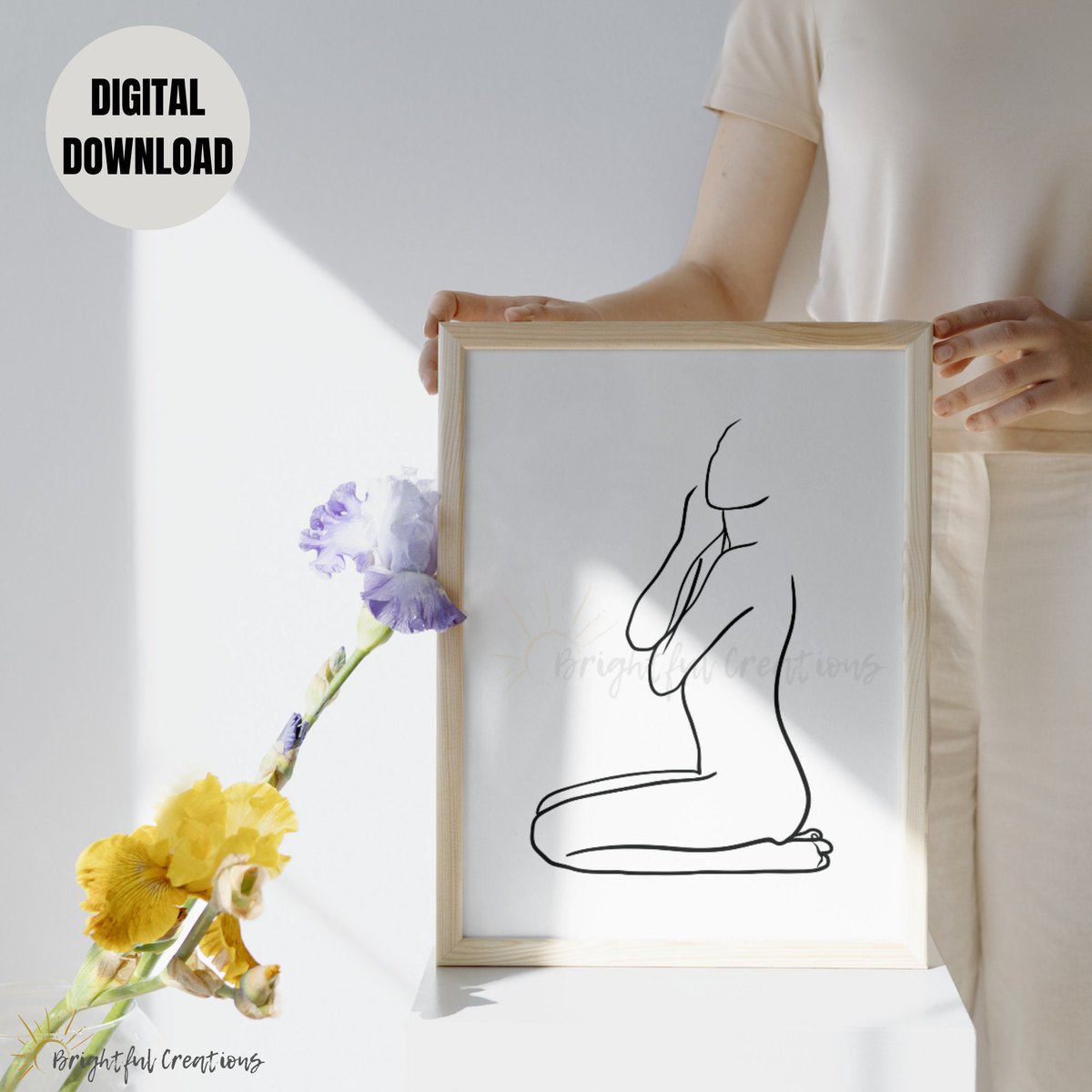 brightfulgb.etsy.com/listing/155987…
#lineart #onelinedrawing #printablewallart #nakedwoman #womanbody #abstract #minimalist #modern #etsy  #brightfulgb