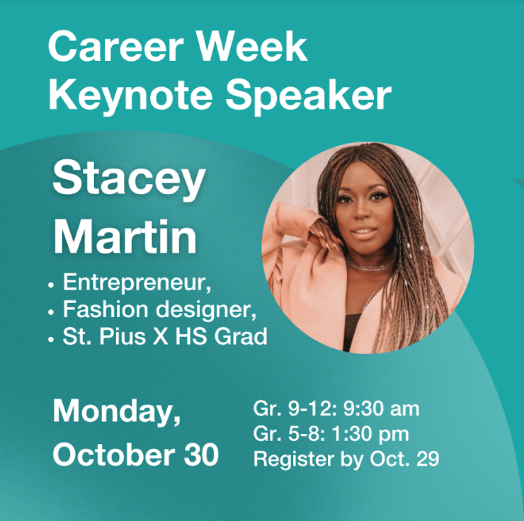 Save the Date- October 30th! Stacey Martin @designerSML will be kicking off #ocsbCareerWeek This year our focus is #entrepreneaurshipinaction @StPiusXOCSB Stacey is excited to visit your @ocsbSEP classes! #ocsbEL @OCSBSuccess