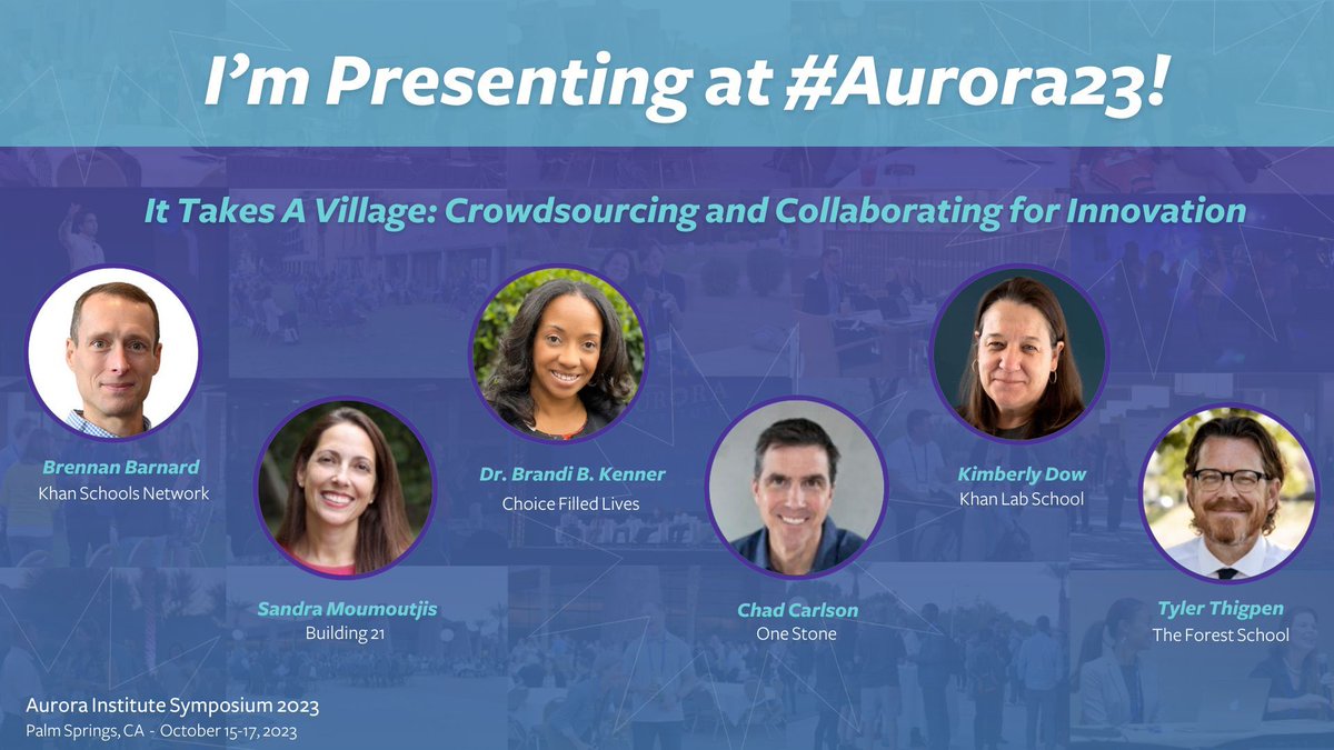 #Aurora23 is in 1 week! Don't miss this panel of experts discussing how schools can creatively collaborate and share best practices. bit.ly/3ryUhIf #EDUtwitter #competencyEd
@kahnlabschool @onestoneidaho @TylerThigpen @forestschoolPF @BrandiKenner @ChoicefilledLvs