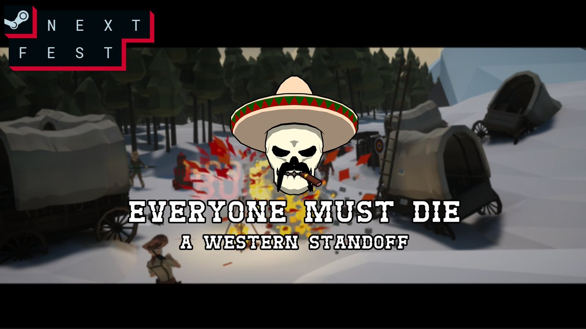 armchairdevs's tweet photo. Everyone Must Die: A Western Standoff has a demo available during Steam Next Fest! Take the chance to play up to 25 puzzles in the game👀

#SteamNextFest #indiedev #unity3d #indiegamedeveloper #indiegame #madewithunity #gamedev #gaming #Steam #everyonemustdie #puzzlegame https://t.co/B6SXAkNWwg