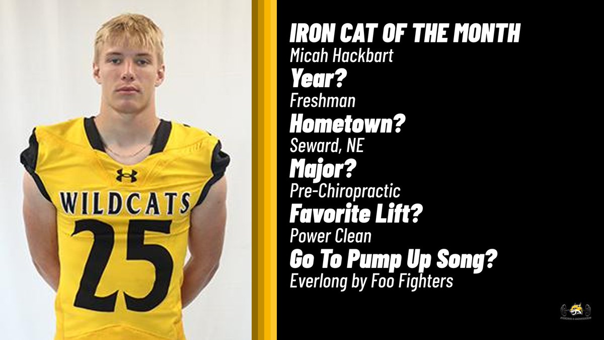 wscstrength's tweet photo. Congratulations to @MicahHackbart for earning our Male IRON CAT OF THE MONTH!! Micah has been locking in on the details in the Developmental group! Big things to come down the road! https://t.co/DSMVaBOJlH