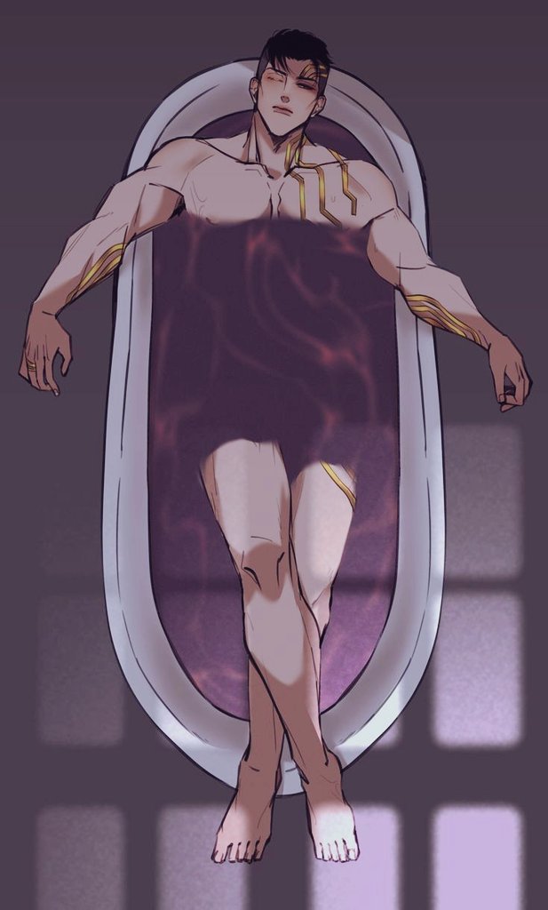 ㅤ
No, he's not a netrunner. He is literally just taking a bath.
ㅤ