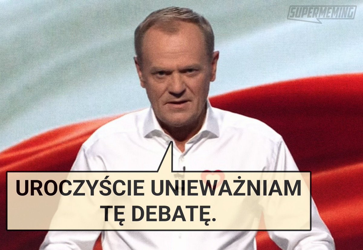 #Tusk jeszcze w trakcie debaty!